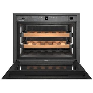 Liebherr Built-in Fully Integrated Black Glass Wine Cabinet - HWGB 1803