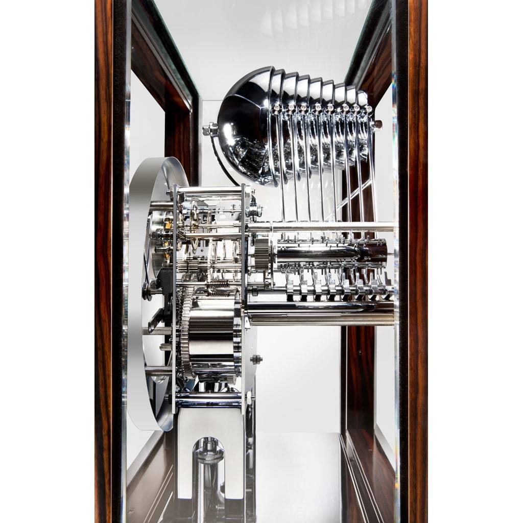 Kieninger 250 Tourbillon Bells Mantel Clock, Triple Chimes, Ebony, Ltd - MM 1713-57-01