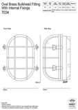 Davey Lighting Oval Brass Bulkhead Light 7034