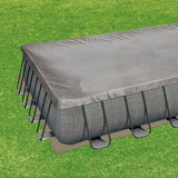 Summer Waves 24ft x 12ft x 52in Rectangle Above Ground Frame Swimming Pool Set - 252963