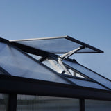 Palram Canopia | 6x8 Ft Glory Greenhouse Kit Gray With 10mm Twin-wall Polycarbonate Glazing - HG6608