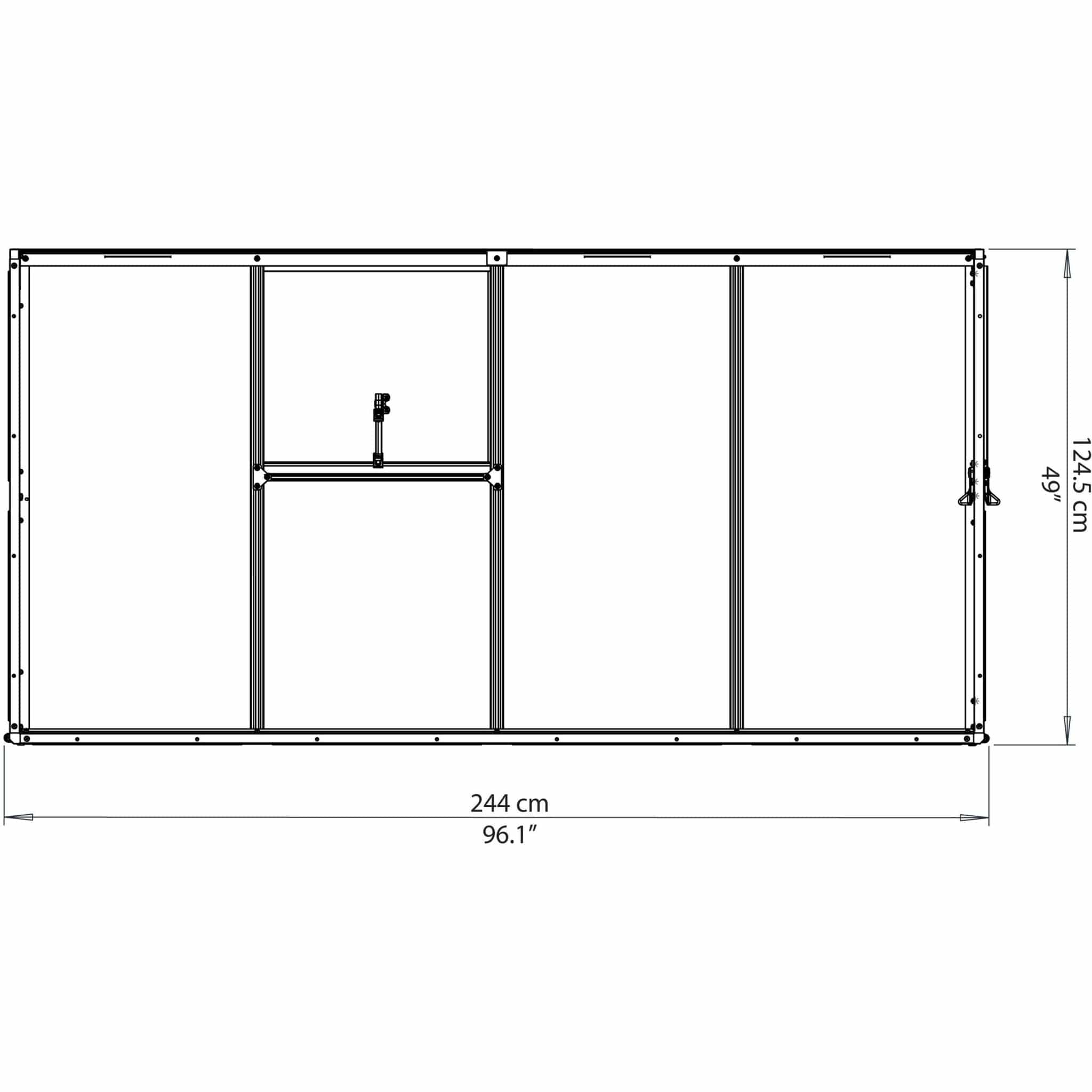Palram - Canopia Hybrid Lean-to Greenhouse | 4 x 8