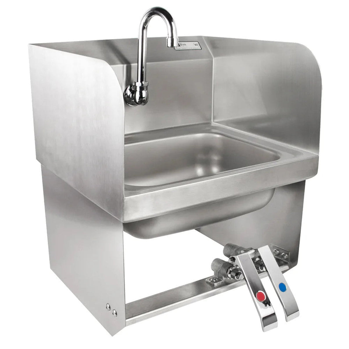 John Boos PBHS-W-KVMB-1 Wall Mount Pro-Bowl Hand Sink with Gooseneck Spout - PBHS-W-1616-SSLR