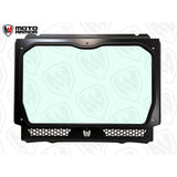 Moto Armor Polaris RZR Pro XP / Turbo R Dual Vented Glass Windshield - MA-RZPRO-WS-2V-GLS-BLK-C