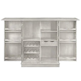 Ram Game Room Portable Folding Bar Cabinet-Antique White - Backyard Provider