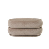 Ferm Living Pouf Oval Faded Velvet - Medium - 1104264763