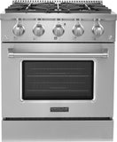 Proline PLSR 30, 36, and 48" Gas Range - 15,000 BTUs Available in Stainless Steel, Matte Black, Gloss White options - PLSR 30GG