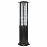 RADtec Ellipse Flame 78-Inch Tall Black Propane Patio Heater with Clear Glass 80-LLP-PT-HTR
