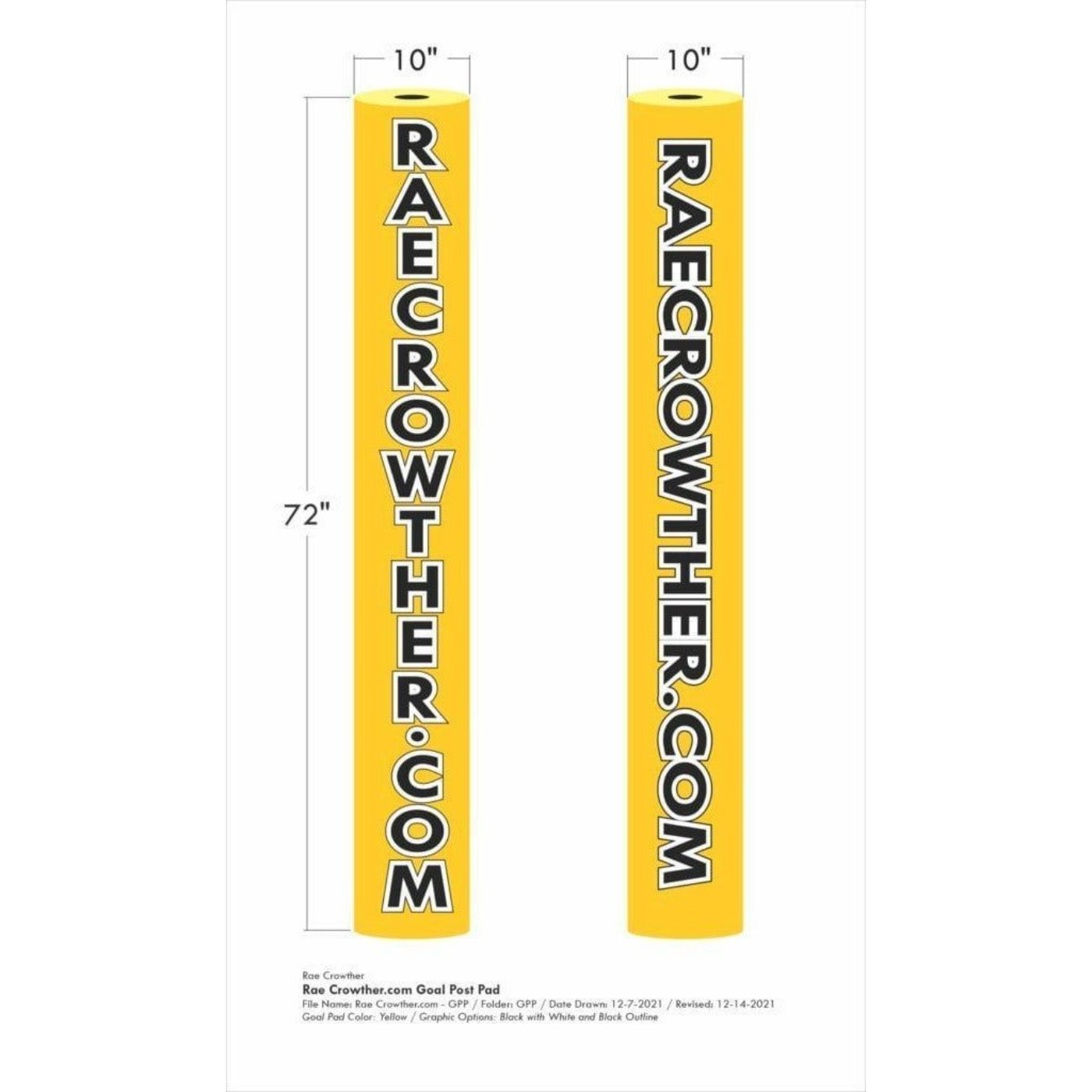 Rae Crowther 6’ Goal Post Pads GPP18