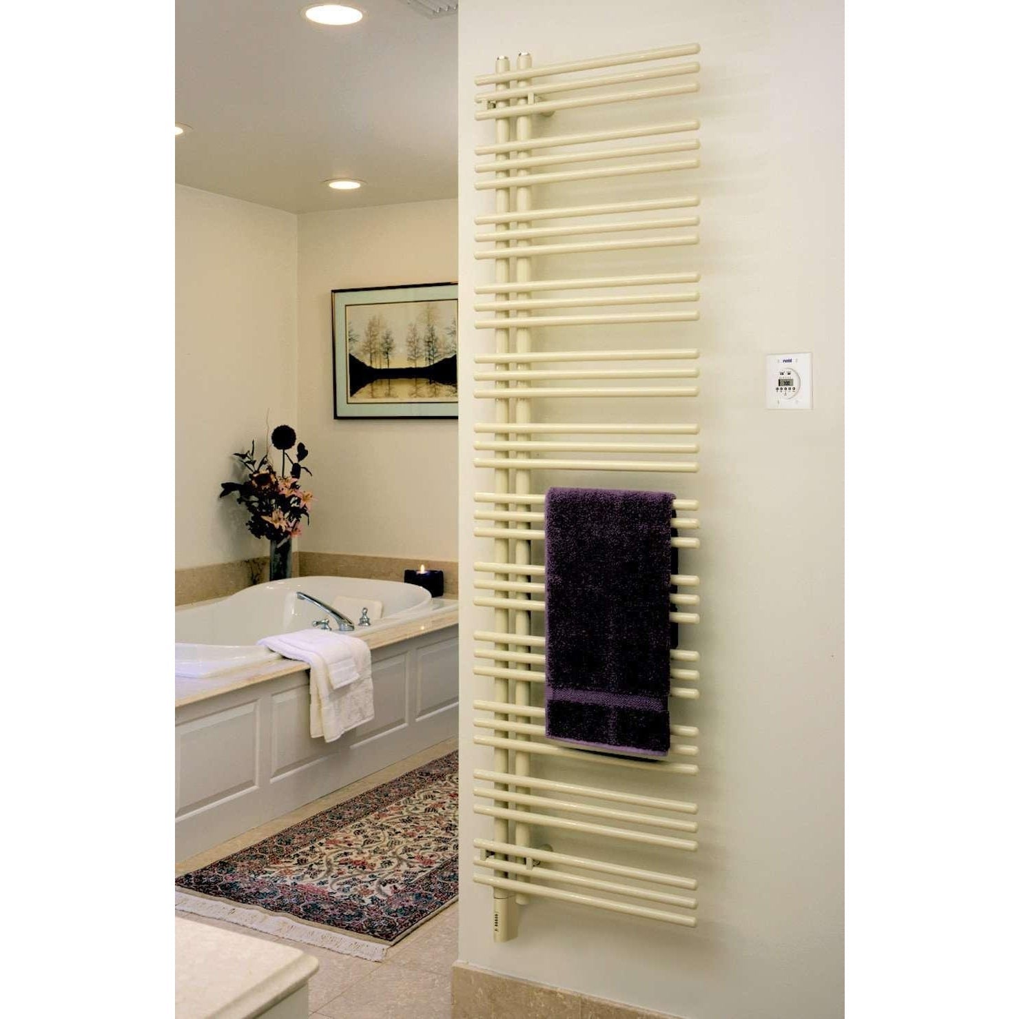 Runtal Versus Hardwired Mounted Towel Warmer - 22.8"w x 51.5"h - VTRELD-5223