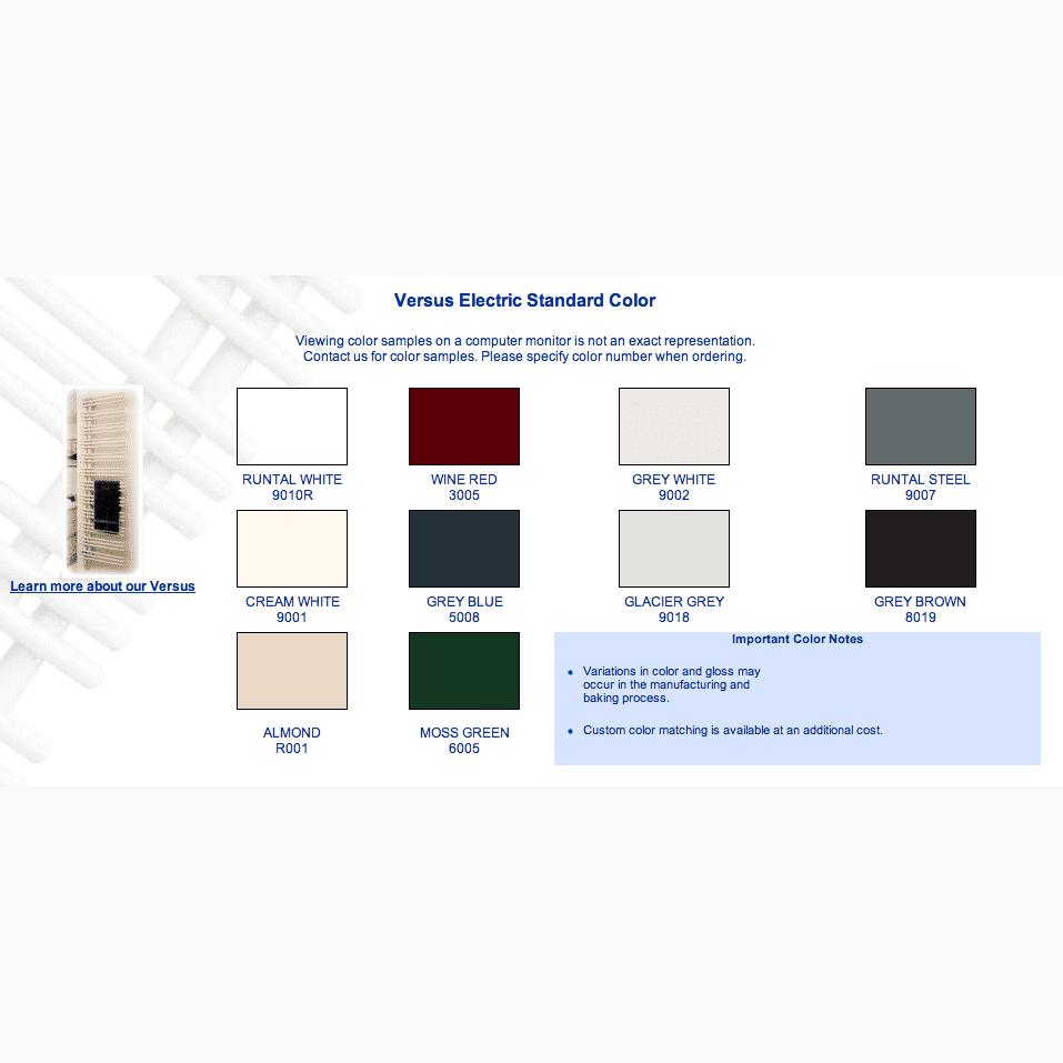 Runtal Versus Hardwired Mounted Towel Warmer - 22.8"w x 68.5"h - VTRERD -6923
