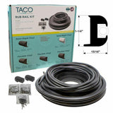 TACO Marine Suproflex Medium Rub Rail Kit 2" X 29/32" 60' Black with Chrome Insert - V11-9990BBK60-2