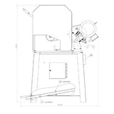 Kalamazoo Industries 20 Inch Industrial Abrasive Chop Saw, 20hp - K20SSF