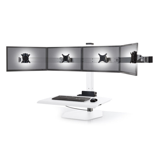 Innovative Winston Workstation Quad Monitor Adjustable Standing Desk Converter