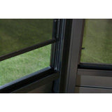 Sojag™ Charleston Wall Sol Sunroom Patio Enclosure Kit Dark Gray with Steel Roof
