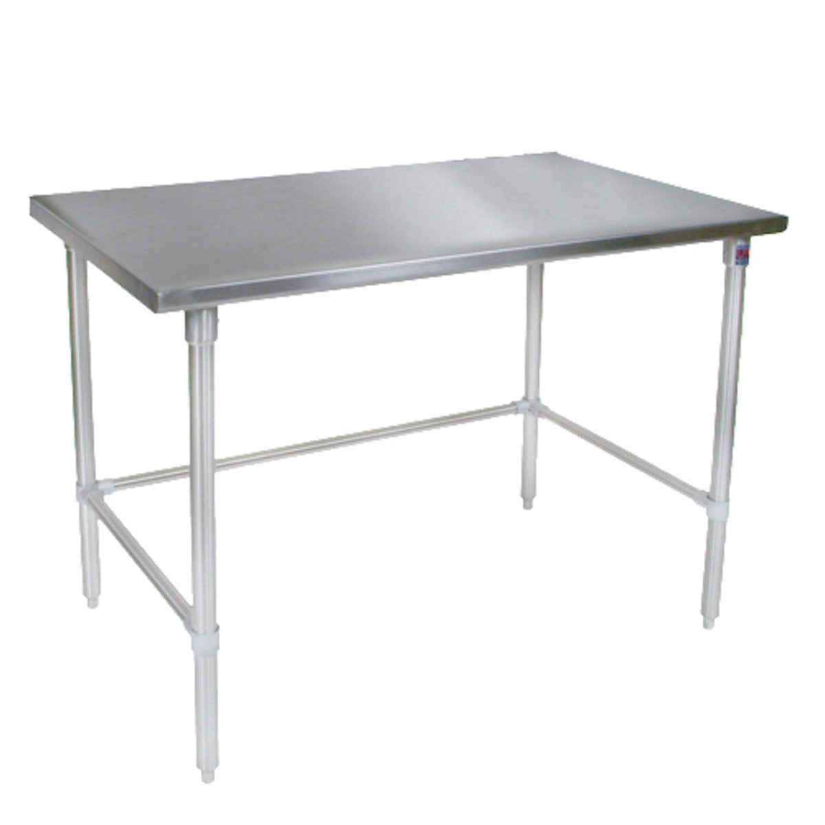 John Boos Open Base 30"W x 30"D Work Table, Stainless Steel Top - ST6-3030SBK