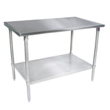 John Boos 120" W x 30" D Stainless Steel Work Table with Adjustable Undershelf - ST6-30120SSK