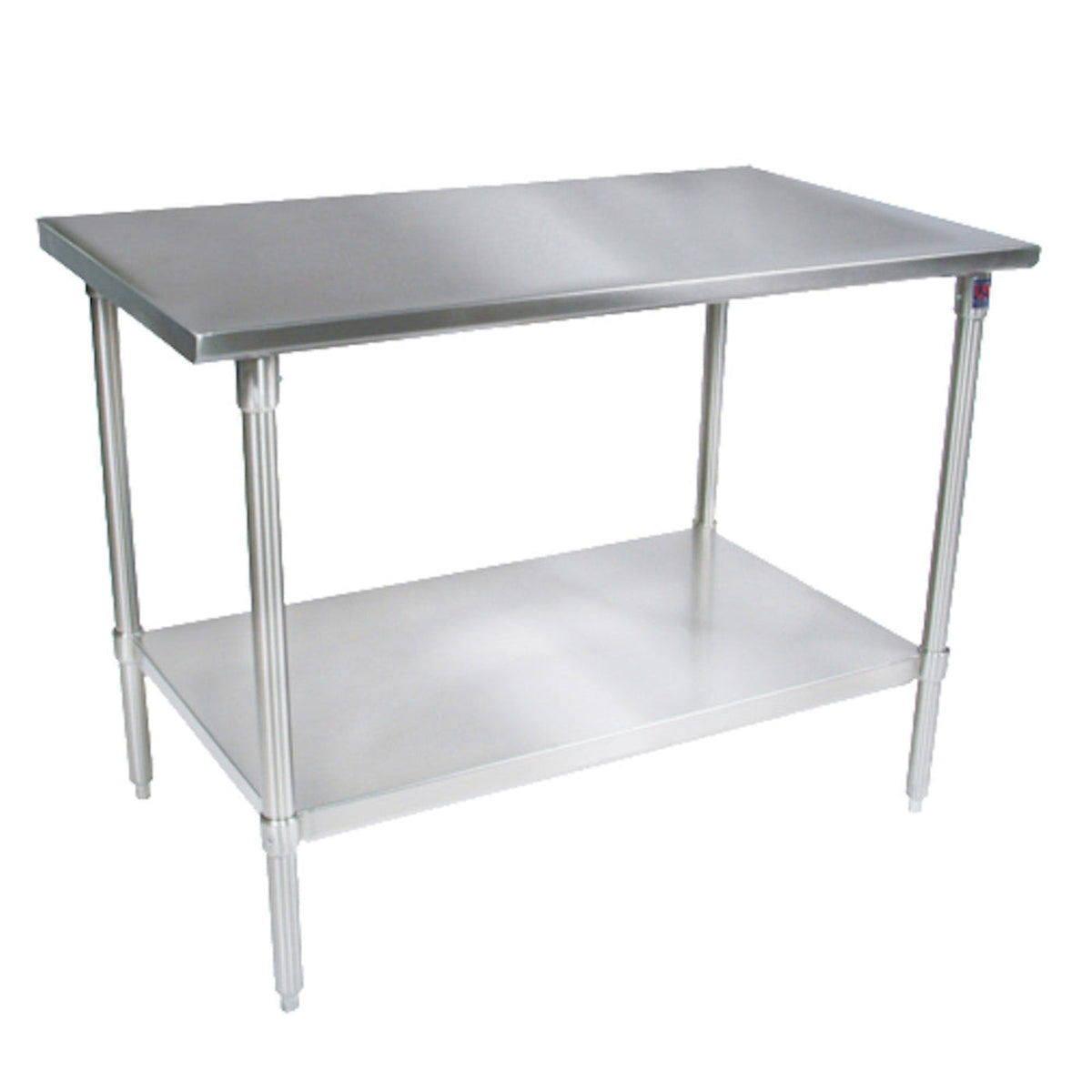 John Boos 0"W x 24"D Stainless Steel Work Table Adjust. Undershelf -  ST6-2460SSK