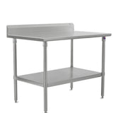 John Boos 120"W x 24"D Stainless Steel Work Table and Undershelf - JBST6R524120SSK