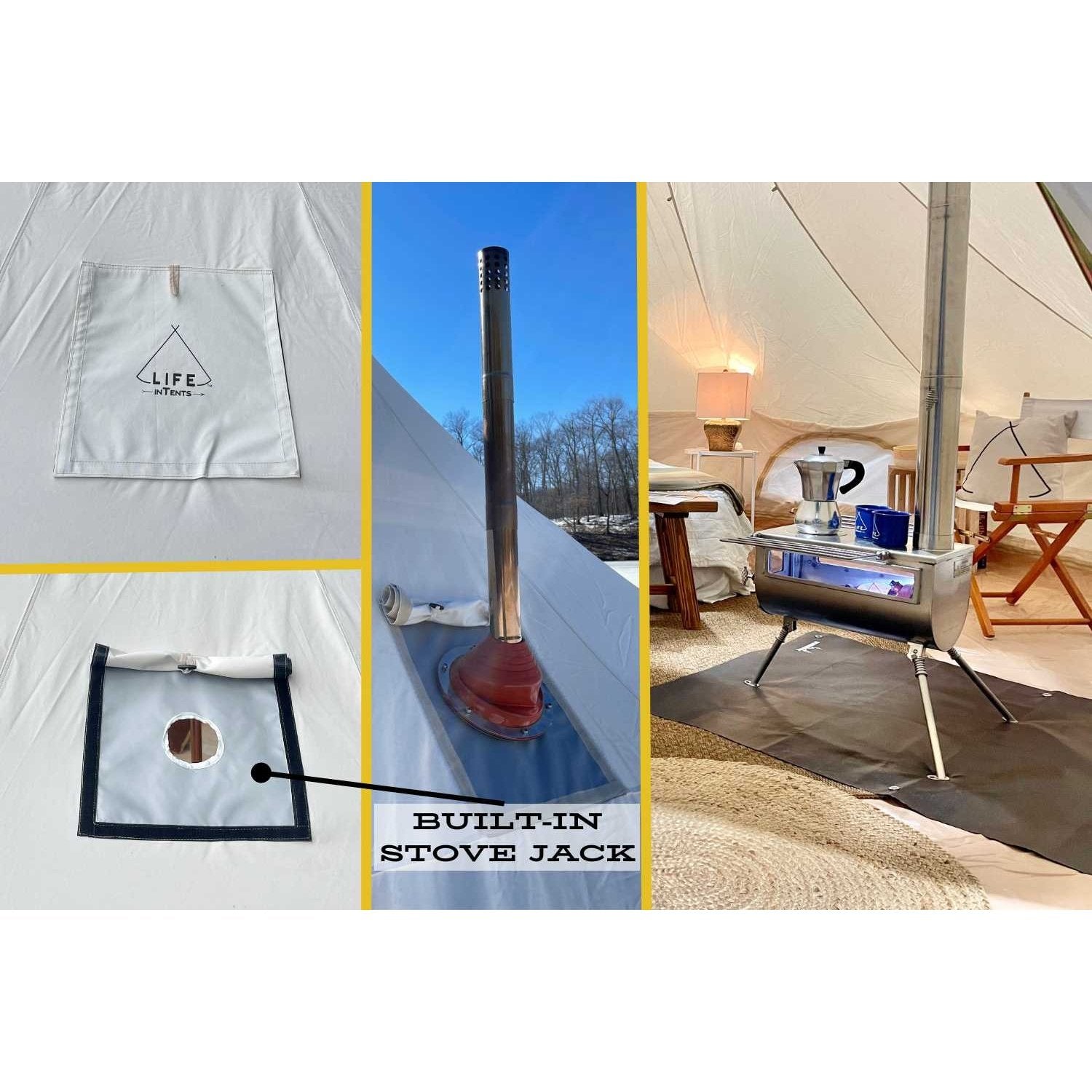 16' (5M) Zephyr™ Tent Cabin | Canvas Bell Tent - Backyard Provider