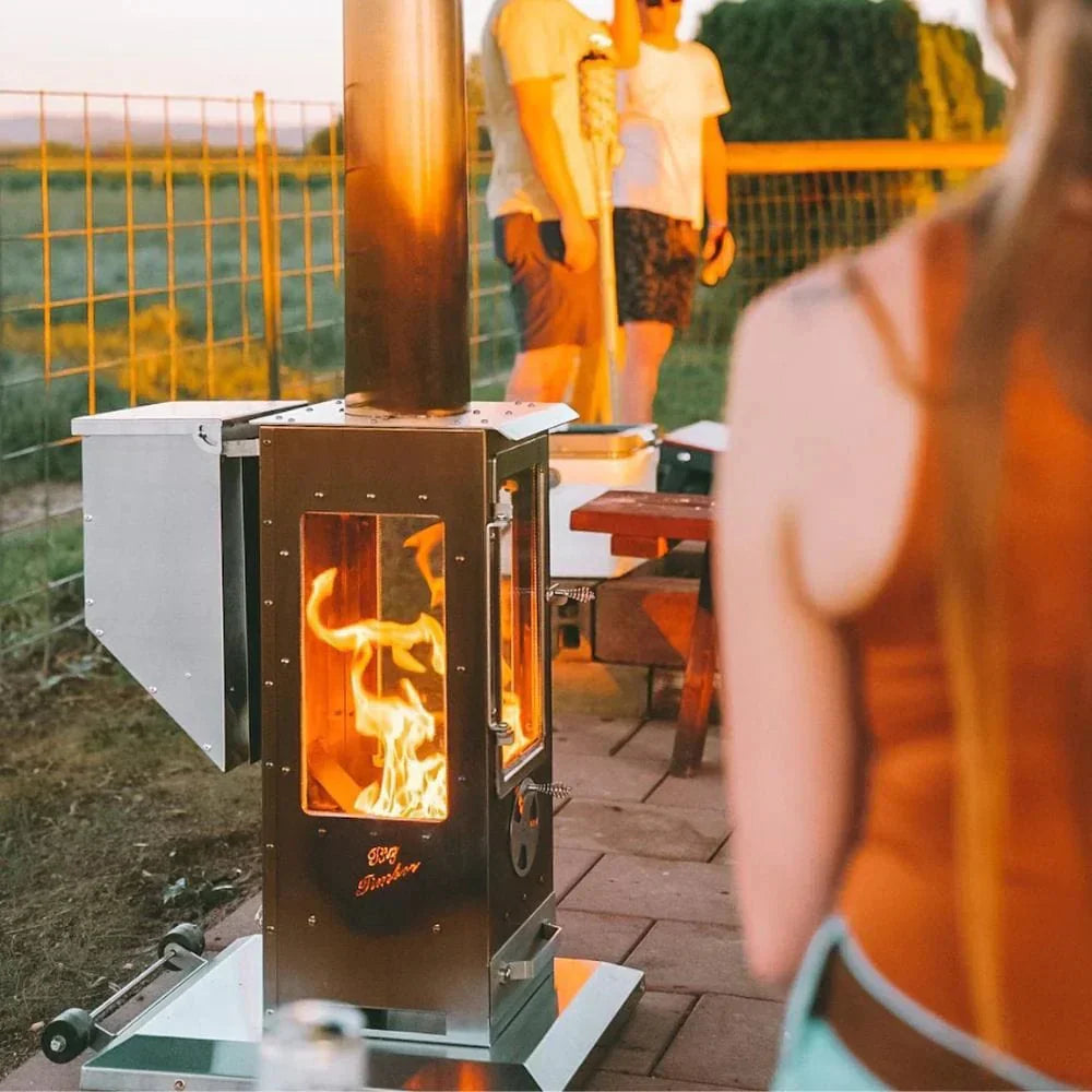 Timber Stoves Big Timber Stainless Steel Portable Pellet Patio Heater - WPPHBTSS1.0 - Backyard Provider