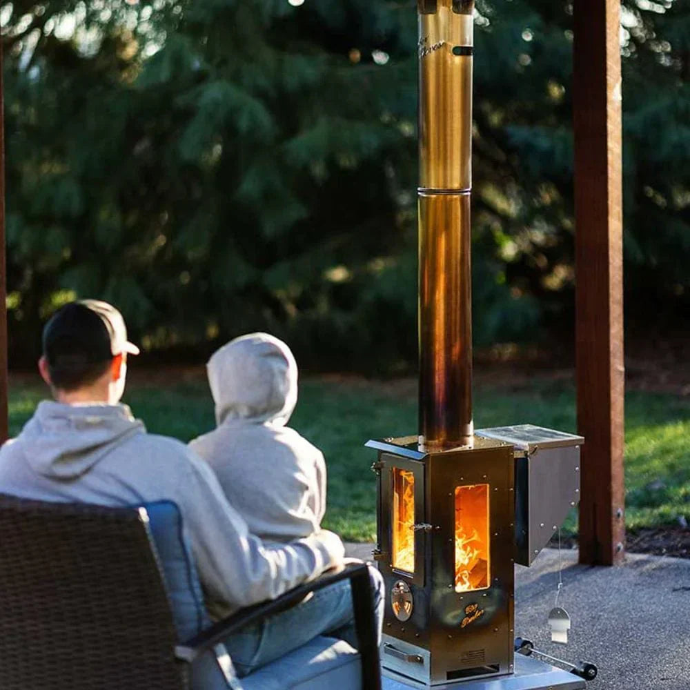 Timber Stoves Big Timber Stainless Steel Portable Pellet Patio Heater - WPPHBTSS1.0 - Backyard Provider