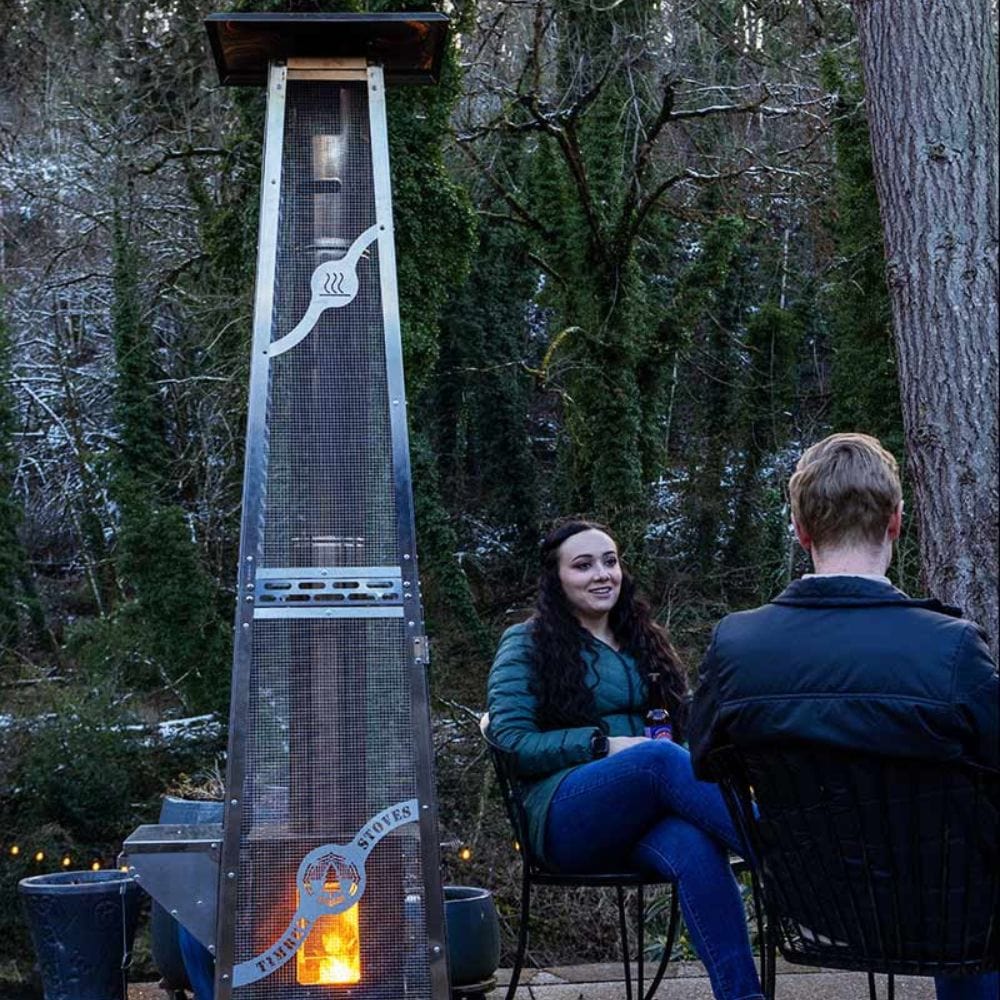 Timber Stoves Lil' Timber Elite Stainless Steel Pellet Patio Heater - WPPHLTESS1.0 - Backyard Provider