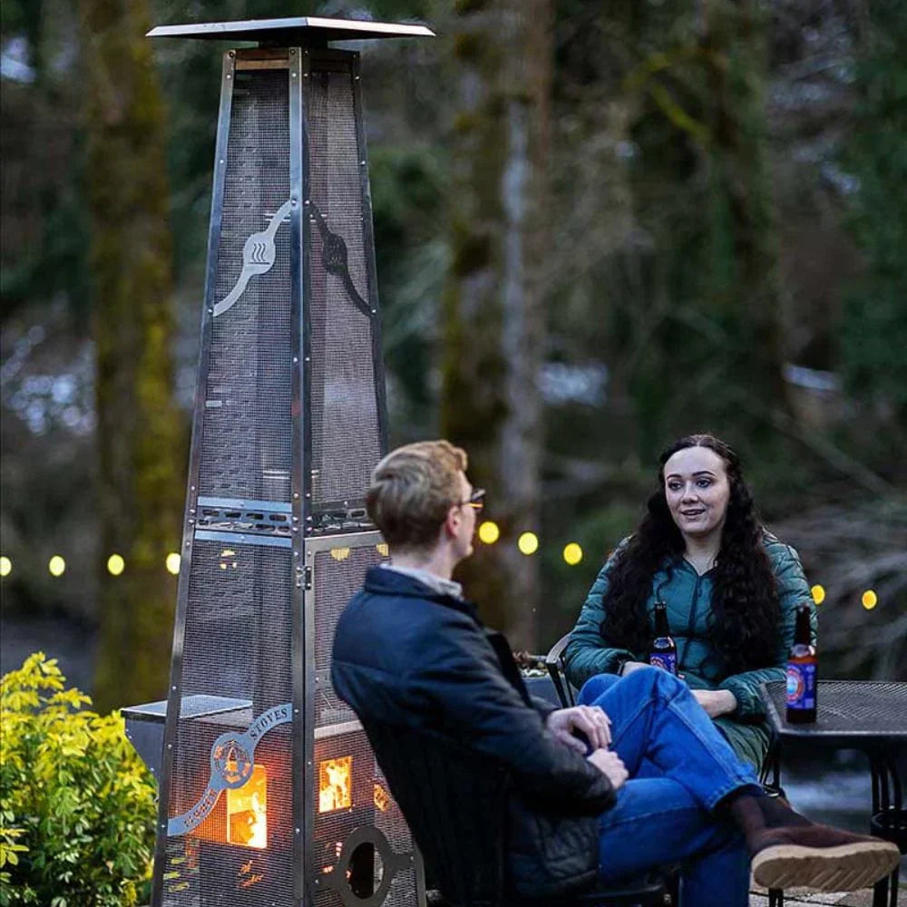 Timber Stoves Lil' Timber Elite Stainless Steel Pellet Patio Heater - WPPHLTESS1.0 - Backyard Provider