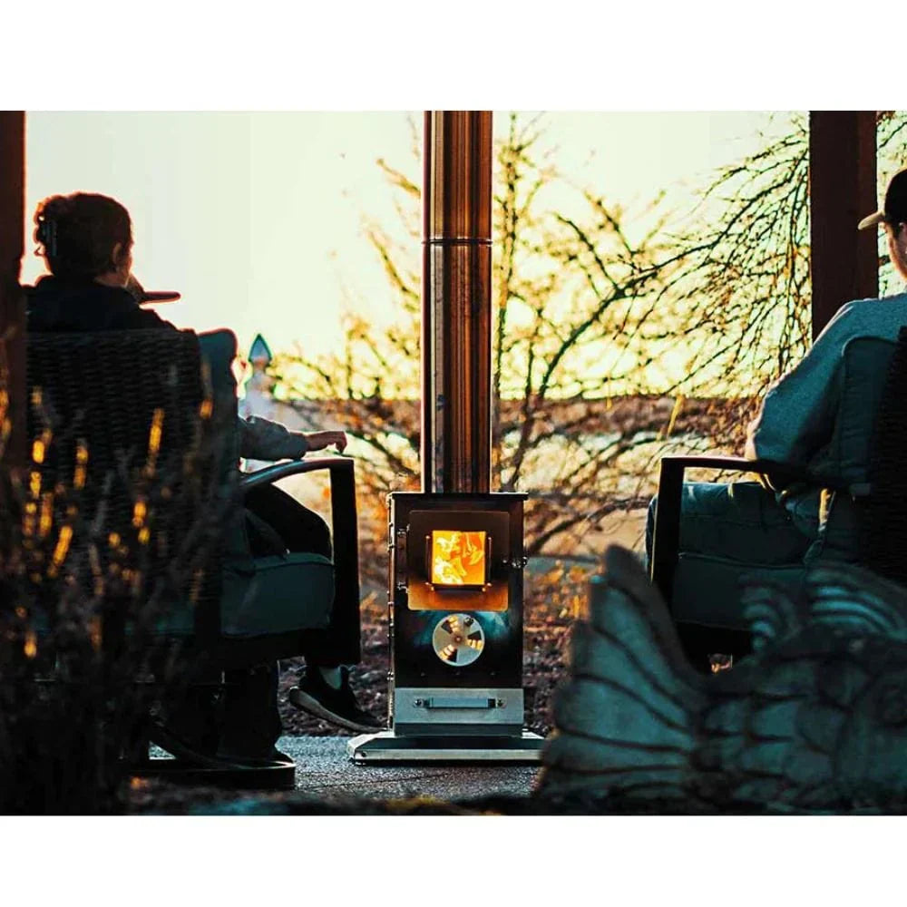 Timber Stoves Lil’ Timber Stainless Steel Portable Pellet Patio Heater - WPPHLTSS1.0 - Backyard Provider