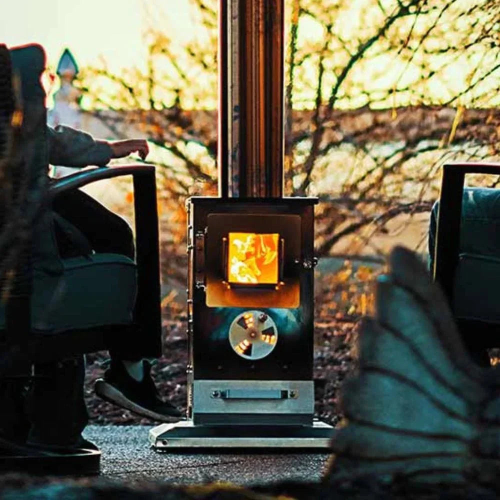 Timber Stoves Lil’ Timber Stainless Steel Portable Pellet Patio Heater - WPPHLTSS1.0 - Backyard Provider