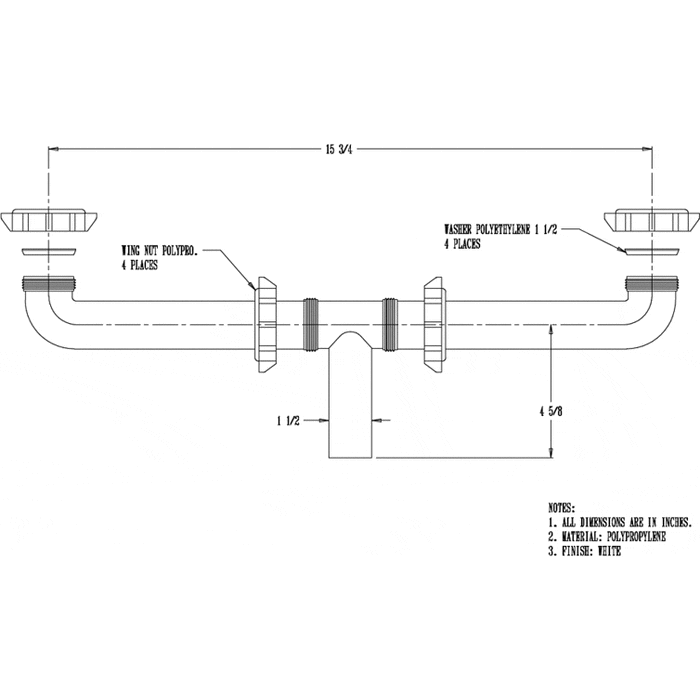 Poly Pet Tubs Plumbing Accessories Package - PY-X-Standard