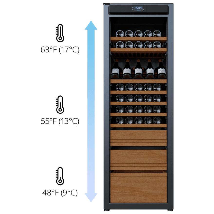 Wine Guardian Luxury Connoisseur Style Single Zone Wine Coolers - 99H0411-03