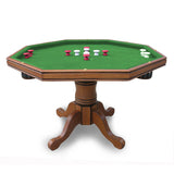 Hathaway Kingston Oak 3 in 1 Poker Table Set with Chairs - Bg2351