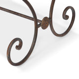 Park Hill Collection La Promenade Dining Table - Charming Reclaimed Wood & Iron Design for Indoor Gatherings, Seats 6-8 - EFT36133