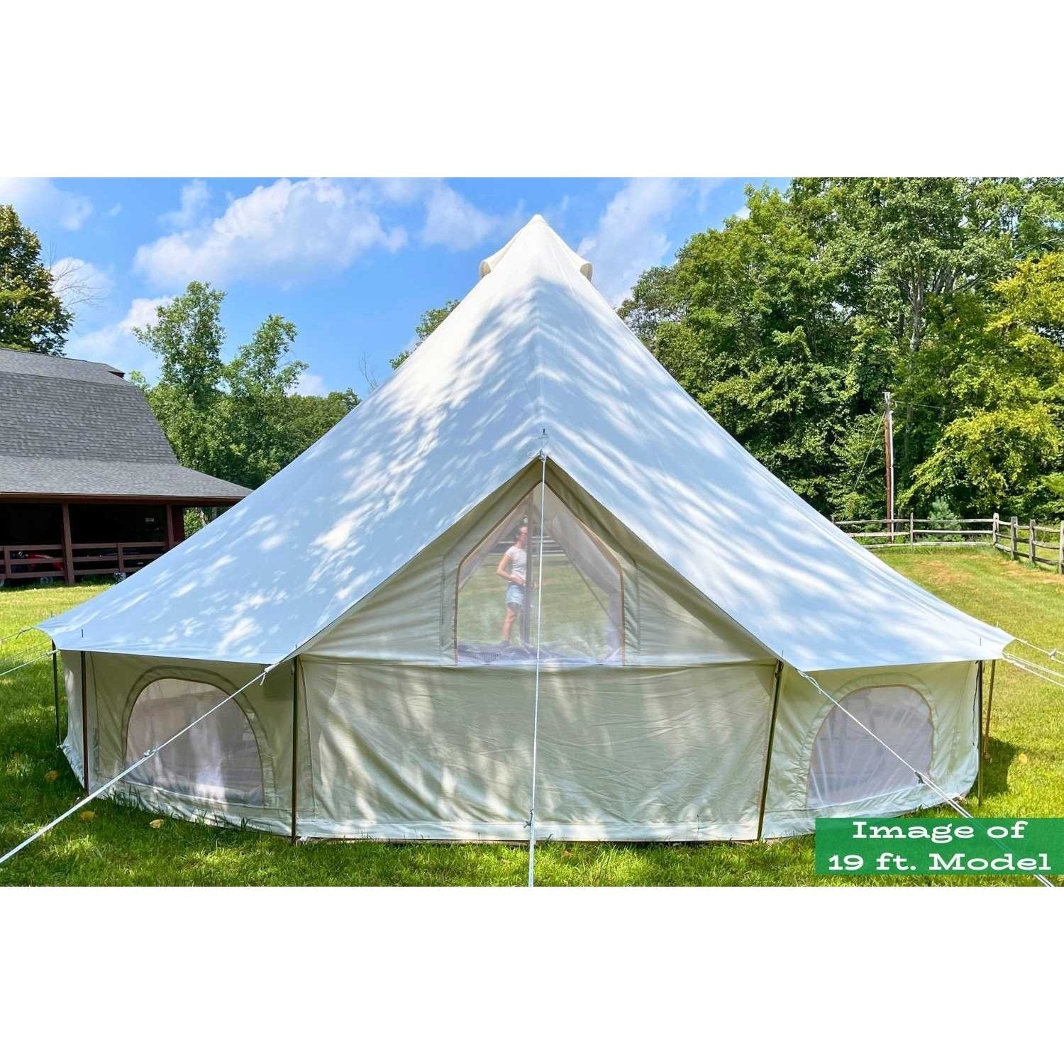 16' (5M) Zephyr™ Tent Cabin | Canvas Bell Tent - Backyard Provider