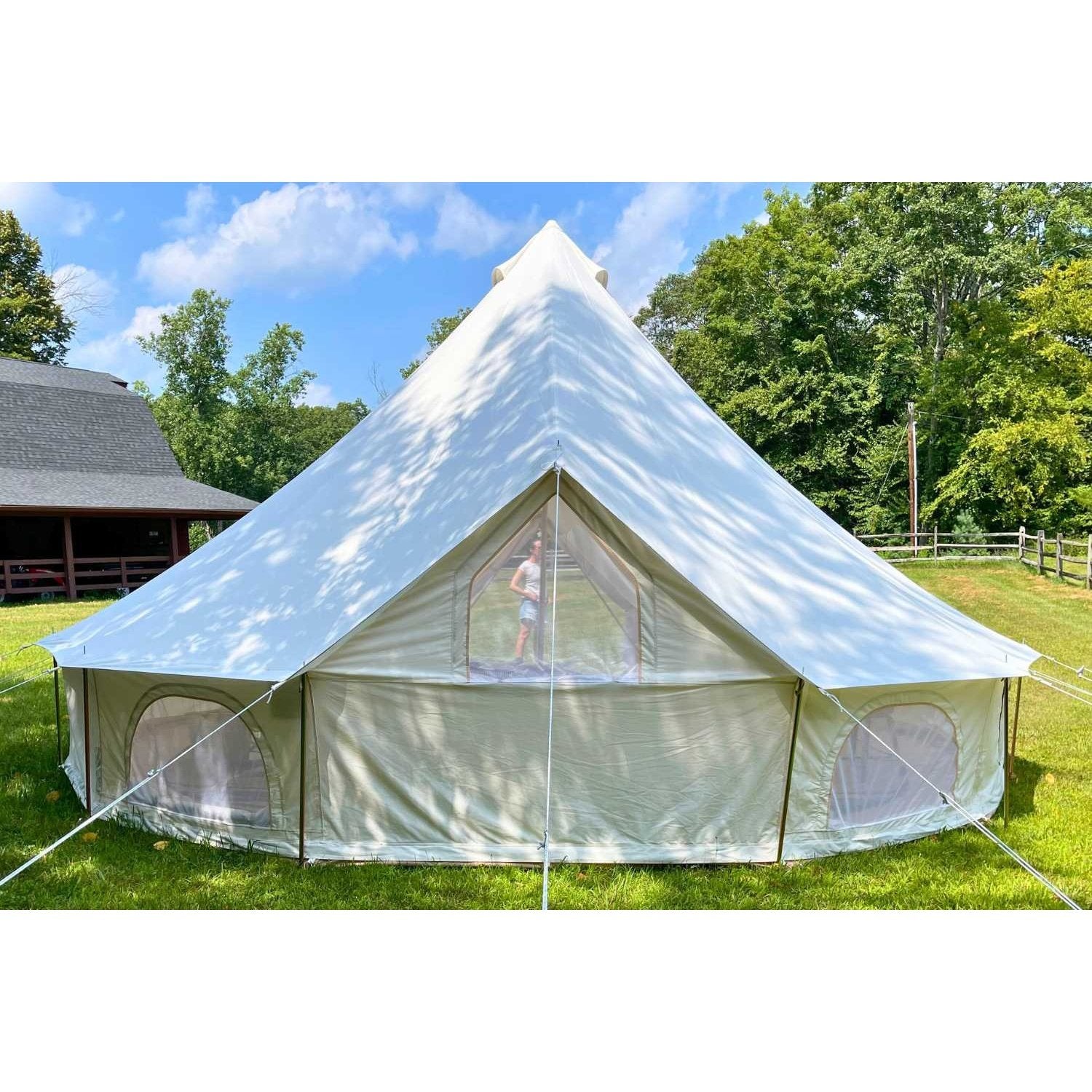 19' (6M) Zephyr™ Tent Cabin | Canvas Bell Tent - Backyard Provider