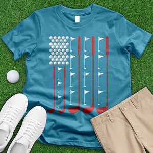 American Flag Tee With Hole Flags Tee