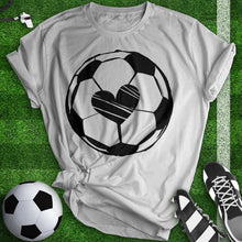 Load image into Gallery viewer, Soccer Ball Heart Tee
