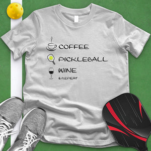 Coffee Pickleball Wine Tee