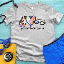 Load image into Gallery viewer, Peace Love Swim Tie Dye Tee
