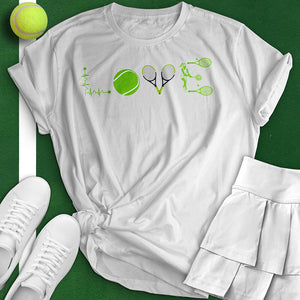 Love Tennis Player Shape Tee