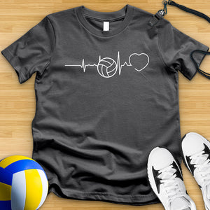 Volleyball Heart Beat Volleyball Tee