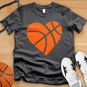 Basketball Orange Heart Tee