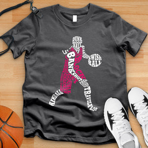 Girls Basketball Typography Tee