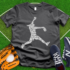 Softball player Typography Tee