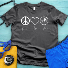 Load image into Gallery viewer, Peace Love Swim Tee
