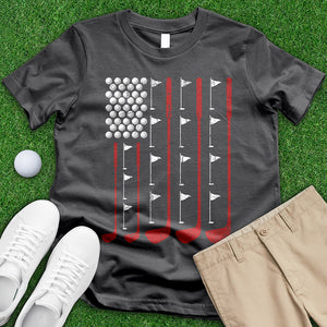 American Flag Tee With Hole Flags Tee