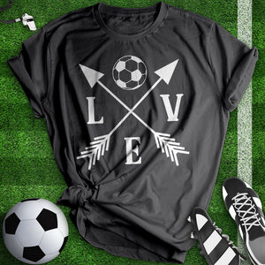 Love Soccer Arrow Tee