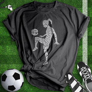 Soccer Player Typography Tee