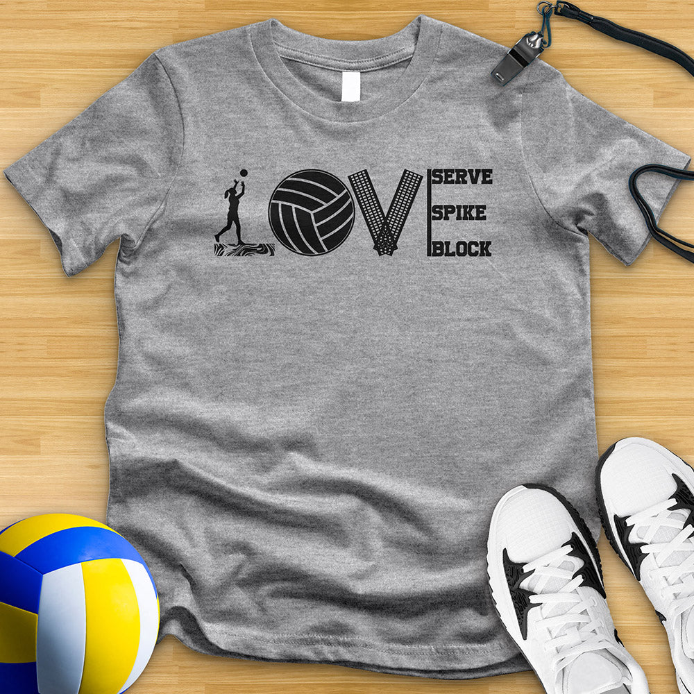 Love Volleyball Equipment Tee